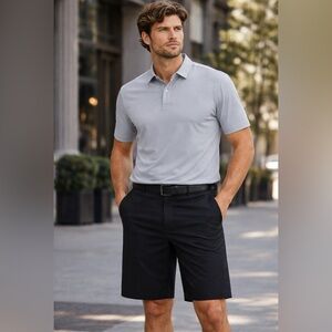 Alfani Mens Black Golf Shorts 9”Inseam Performance Stretch Casual Summer Size 34